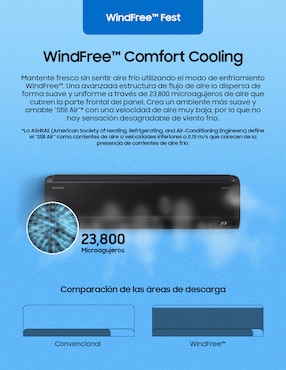 Aire acondicionado mini split inverter Samsung Frío y calor 18000 BTU AR70F18C1CB/AX 220 V
