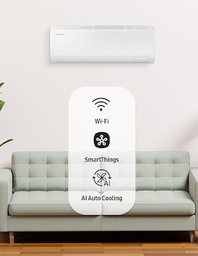 Aire acondicionado mini split inverter Samsung Wind Frío AR50F12D1VH/AX 127 V