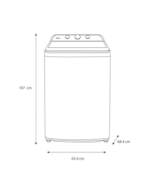 Lavadora Midea 22 kg automática carga superior ma500w22/g