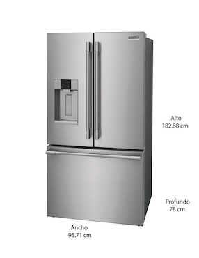 Refrigerador french door Frigidaire 23 pies cúbicos inverter y no frost y fábrica de hielo PRFC2383AF