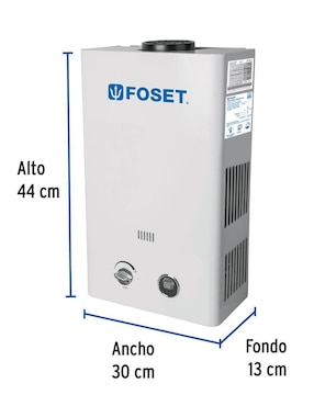 Calentador instantáneo Foset CALE-6I-N 6 L gas natural