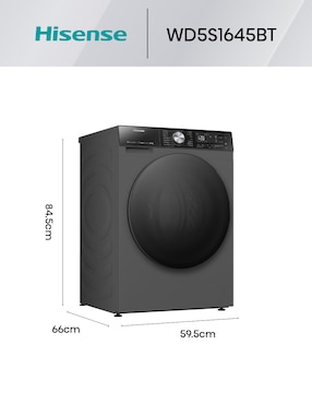 Lavasecadora Hisense eléctrica 16 kg 10 kg WD5S1645BT