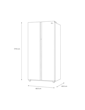 Refrigerador dúplex Midea 17 pies cúbicos inverter y no frost MDRS619FGM46