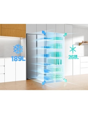Refrigerador dúplex Midea 17 pies cúbicos inverter y no frost MDRS619FGM46