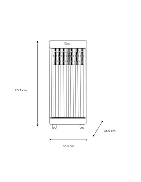 Aire acondicionado portátil Midea frío 12000 BTU MAP12C1PAP 110 V
