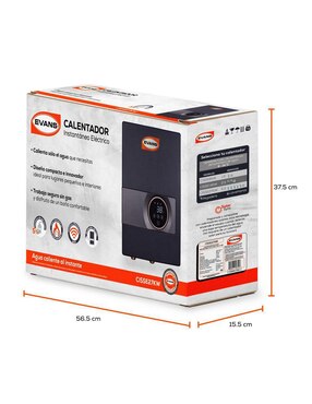 Calentador instantáneo Evans CISSE27KW 12 L eléctrico