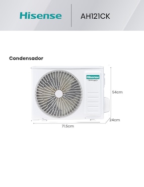 Aire acondicionado mini split Hisense frío y calor 12000 BTU HS.AA.12.110FC.AH121CK 115 V
