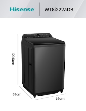 Lavadora Hisense 22 kg automática carga superior wt5i2223db