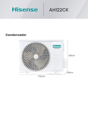 Aire acondicionado mini split Hisense frío y calor 12000 BTU HS.AA.12.220FC.AH122CK 220 V