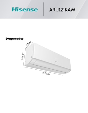 Aire acondicionado mini split inverter Hisense frío y calor 12000 BTU HS.12.110FC.ARU121KAW 115 V