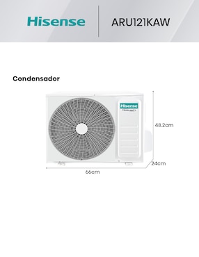Aire acondicionado mini split inverter Hisense frío y calor 12000 BTU HS.12.110FC.ARU121KAW 115 V