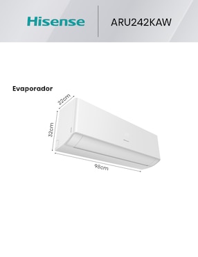 Aire acondicionado mini split inverter Hisense frío y calor 22000 BTU HS.24.220FC.ARU242KAW 220 V