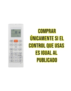 Control remoto para aire acondicionado Control Expert CE-L52 LG Minisplit Inverter AKB75215401