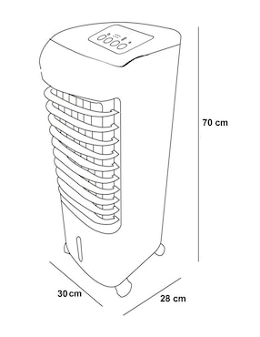 Enfriador evaporativo Dace frío 10 L DAL1B-1016AD 110 V
