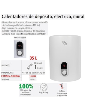 Calentador de depósito Iusa 35 EM 35 L eléctrico