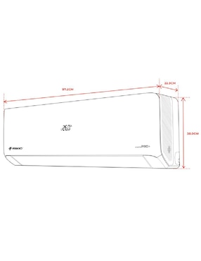 Aire acondicionado mini split inverter Frikko PRO+ frío y calor 18000 BTU 182HPRO+ 230 V