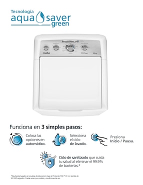 Lavadora Mabe 20 kg automática carga superior lma70214cbab0