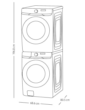 Centro de lavado Samsung Gas natural/LP 26 kg F-WD26D8250VSP