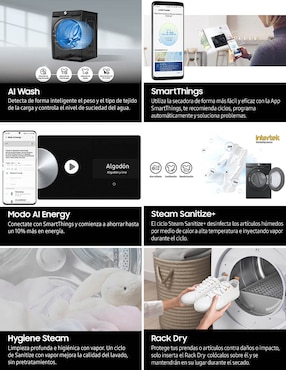 Centro de lavado Samsung Gas natural/LP 26 kg F-WD26D8250VSP