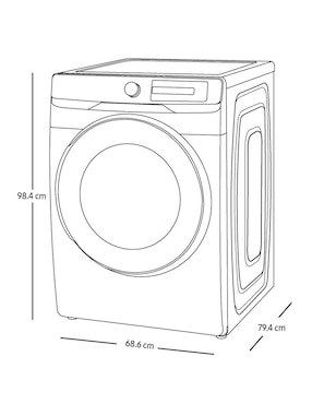 Secadora de gas Samsung de 24 kg con 14 ciclos DVG24C6370P/AX