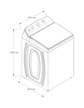 Lavadora Whirlpool 22 kg automática carga superior 8mwtw2254wrm