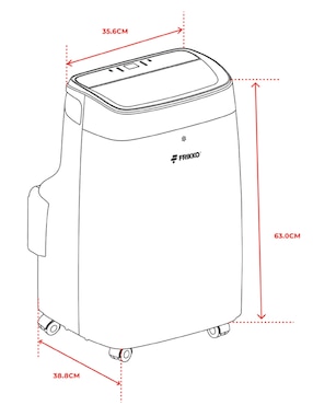Aire acondicionado portátil Frikko frío 12000 BTU 141C+ 115 V