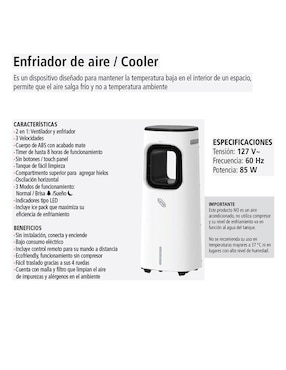 Enfriador evaporativo Iusa frío cl63cr 127 v