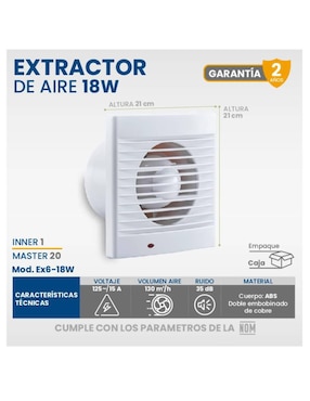 Extractor de aire Igoto EX6-18W
