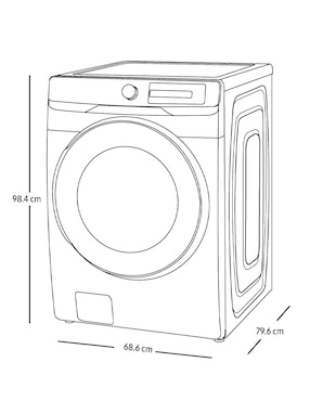Lavadora Samsung 22 kg automática carga frontal WF22C6400AP/AX
