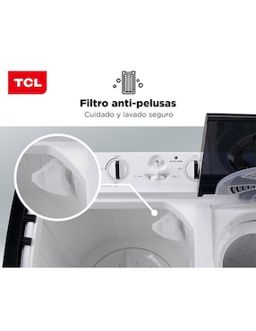 Lavadora doble tina Tcl 14 kg semiautomática carga superior twt14s