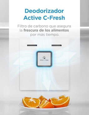 Refrigerador top mount Midea 12 pies cúbicos inverter y no frost y fábrica de hielo MDRT489MTM50D