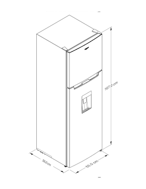 Refrigerador top mount Whirlpool 9 pies cúbicos inverter WT32409D