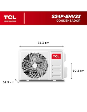 Aire acondicionado mini split inverter Tcl Inverter Elite frío y calor 24000 BTU S24P-EHV23 220 V