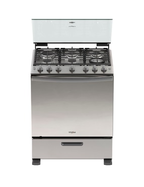 Estufa de piso a gas lp Whirlpool 76 cm WFR7250S de 6 quemadores