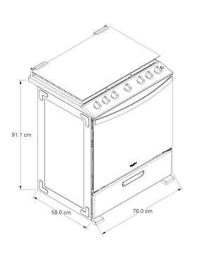 Estufa de piso a gas lp Whirlpool 76 cm WFR7250S de 6 quemadores