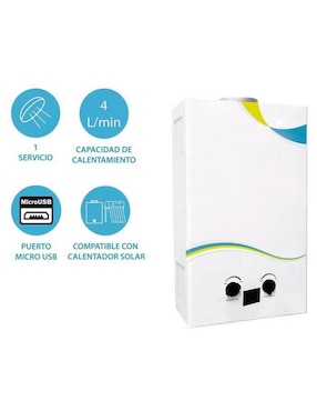 Calentador de paso Ventdepot MXEHR-001 5 L gas lp/natural