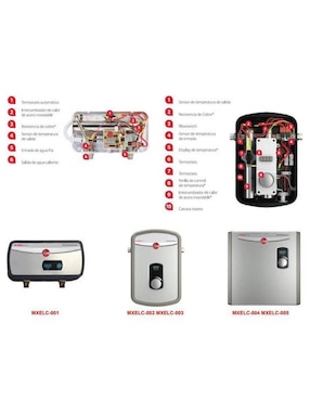 Calentador de paso Ventdepot MXELC-001 2.5 L eléctrico