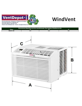 Aire acondicionado de ventana Ventdepot frío mxent-001