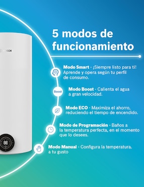 Calentador de depósito Bosch SMART TANK 8O L 220V 80 L eléctrico