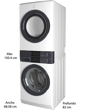 Centro de lavado + Secadora Electrolux gas y electrico 21 kg ELTG7300AW