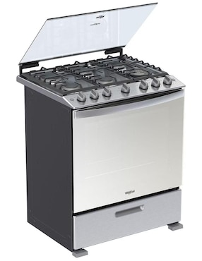 Estufa de piso a gas LP Whirlpool 58 cm WFR-3400S de 6 quemadores