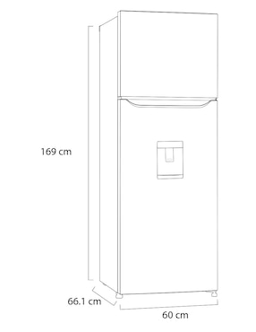 Refrigerador top mount Lg 11 pies cúbicos no frost inverter gt35wp