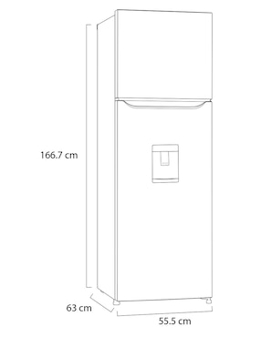 Refrigerador top mount Lg 9 pies cúbicos inverter no frost GT32WP