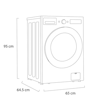 Lavasecadora LG eléctrica 16 kg 8 kg WD16EGNTS6P