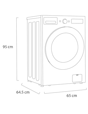 Lavadora Lg 16 kg automática carga frontal wm16ewnts6p