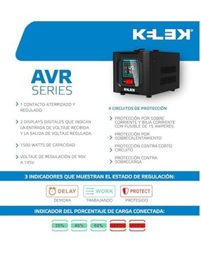 Regulador de voltaje Kelek AVR-1500-B3