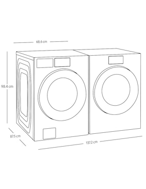 Combo lavadora + secadora Samsung gas natural/LP 26 kg F-WD90F26AUDSP