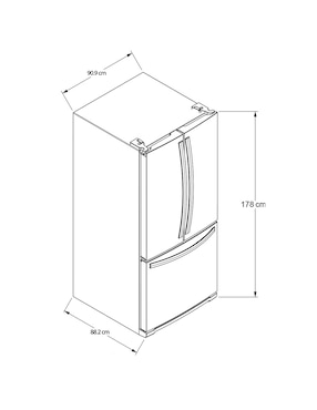 Refrigerador french door Whirlpool 30 pies cúbicos tecnología inverter y fábrica de hielos WRFF3536SZ