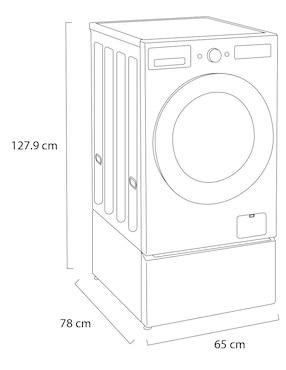 Lavadora Lg 20 kg automática carga frontal wm20ewnts6p.wdp5ew