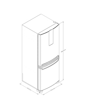 Refrigerador bottom mount Whirlpool 16 pies cúbicos inverter y fábrica de hielo WRE56CETWW